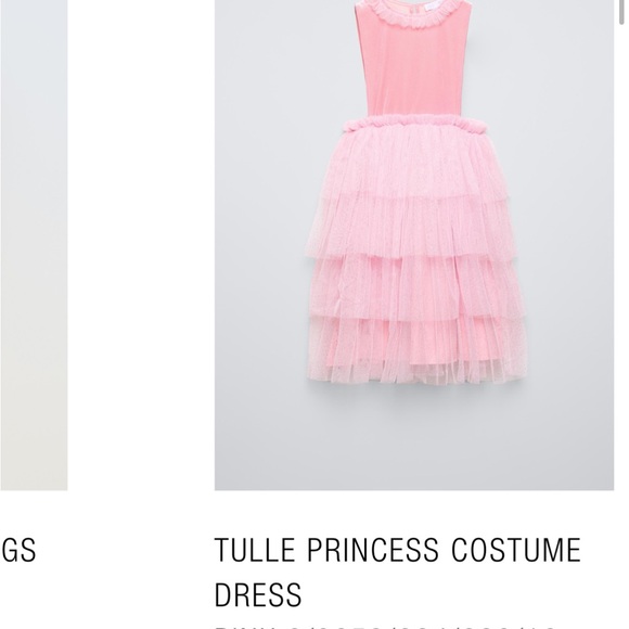 Zara kids Pink Tulle Princess Costume Dress - set